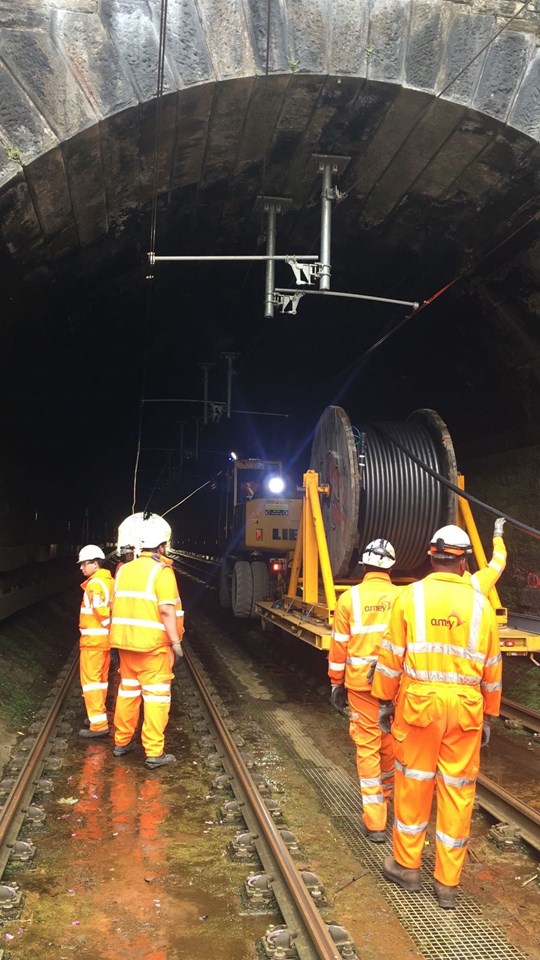 Chorley Tunnel cable pulling