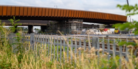 Aston Church Road bridge moved into place 1