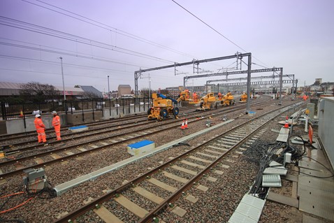 New overhead equipment at Blackpool North