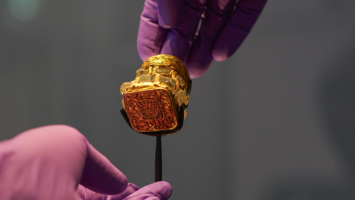 Rock crystal Jar on display in Kirkcudbright