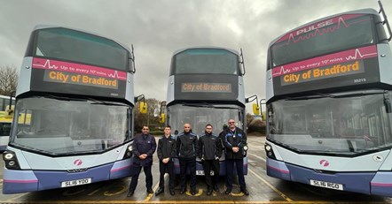 First Bradford drivers with extra buses