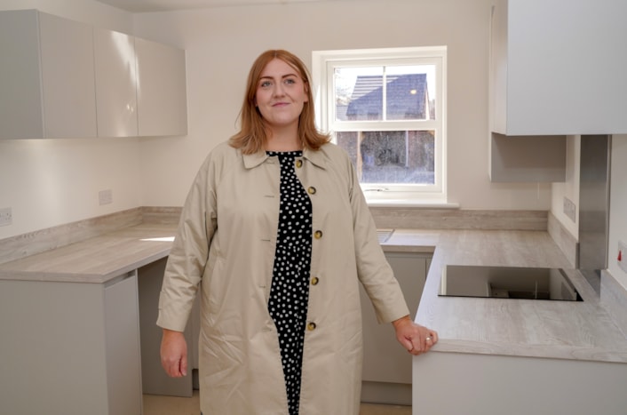 Manston Lane 4: Councillor Jess Lennox (Leeds City Council’s executive member for housing) in one of the newly-acquired homes.