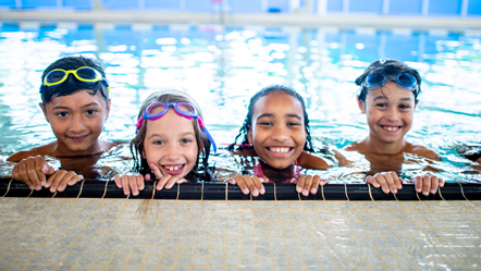 Kids in swimming pool