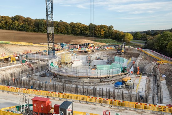 Secant pile capping beam works for the shallow basement at Little Missenden Site, October 2022