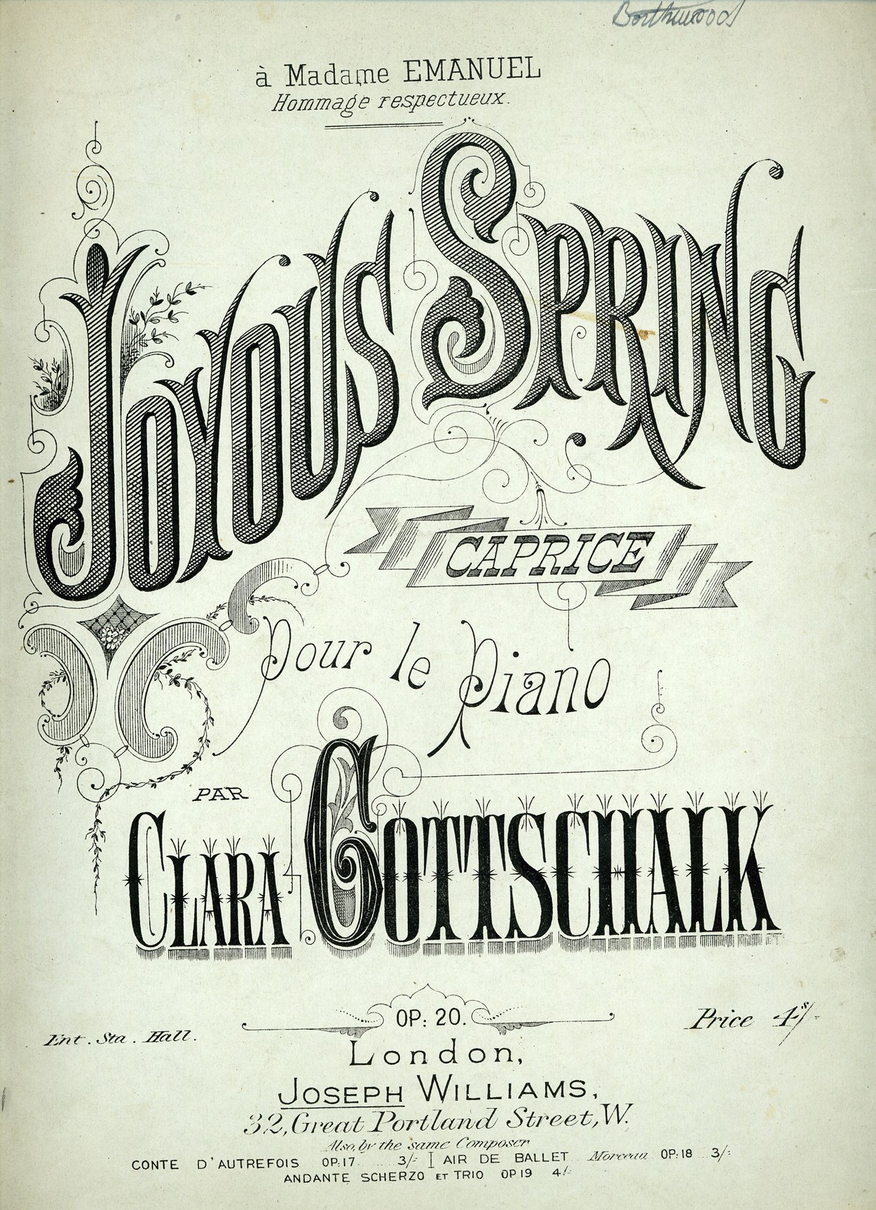 Clara Gottschalk - Joyous Spring caprice 1875