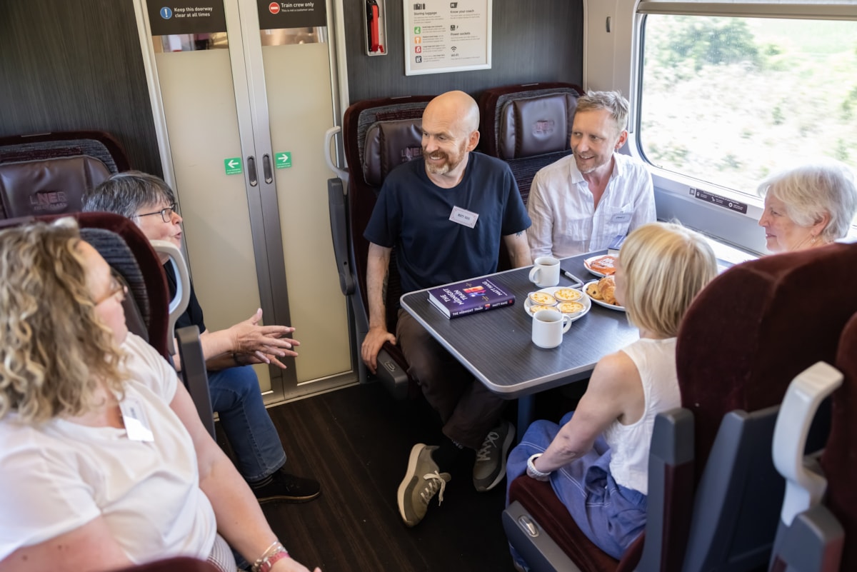 Matt Haig and Book Group - on train book club 4
