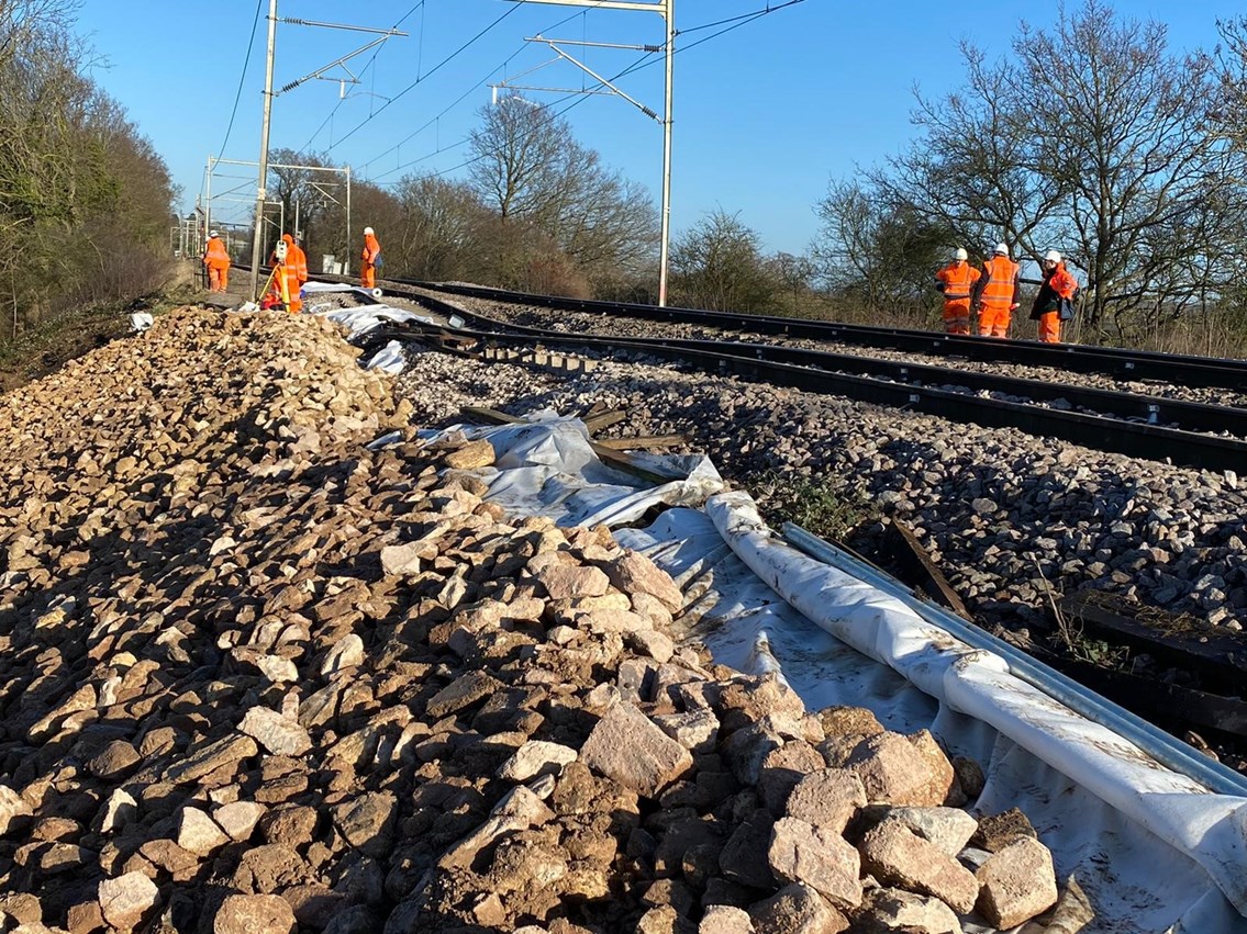 Full service resumes between Norwich and London following emergency embankment works: Ingatestone track issues