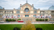 TfL Image - London Poppy Buses outside Alexandra Palace: TfL Image - London Poppy Buses outside Alexandra Palace