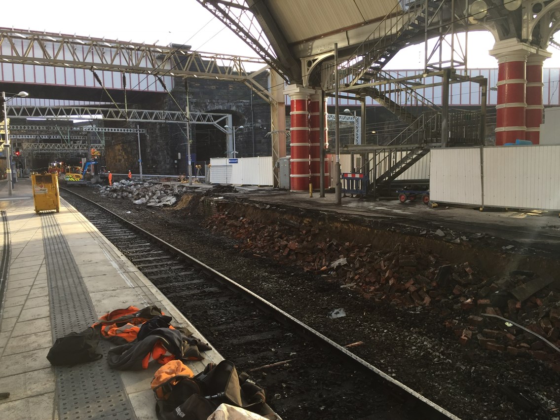 Work continues at Liverpool Lime Street as part of the Great North Rail Project