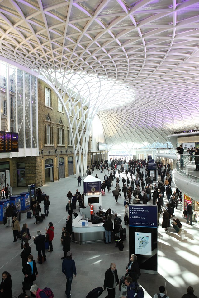 King's Cross western concourse: Passengers using the new western concourse at King's Cross station