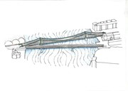 TfL Image - Hammersmith Bridge & Temporary Bridge sketch proposal