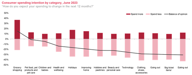 Sentiment 23 Category spend