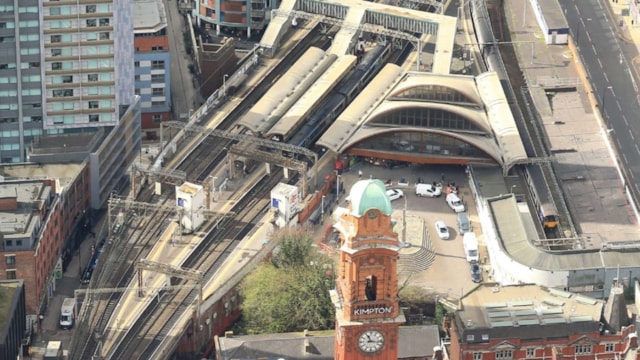 Network Rail launches consultation on plans to improve Manchester Oxford Road Station: Oxford Road Station - aerial view