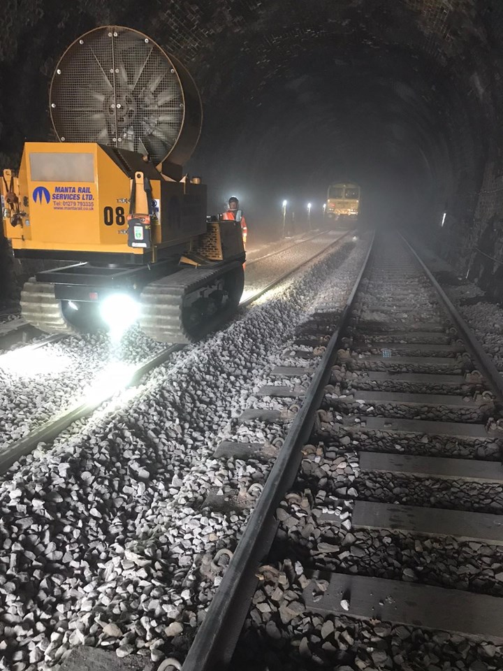 Upholland tunnel work to renew 1km of track