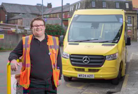 Kian Lewis at work in Rochdale