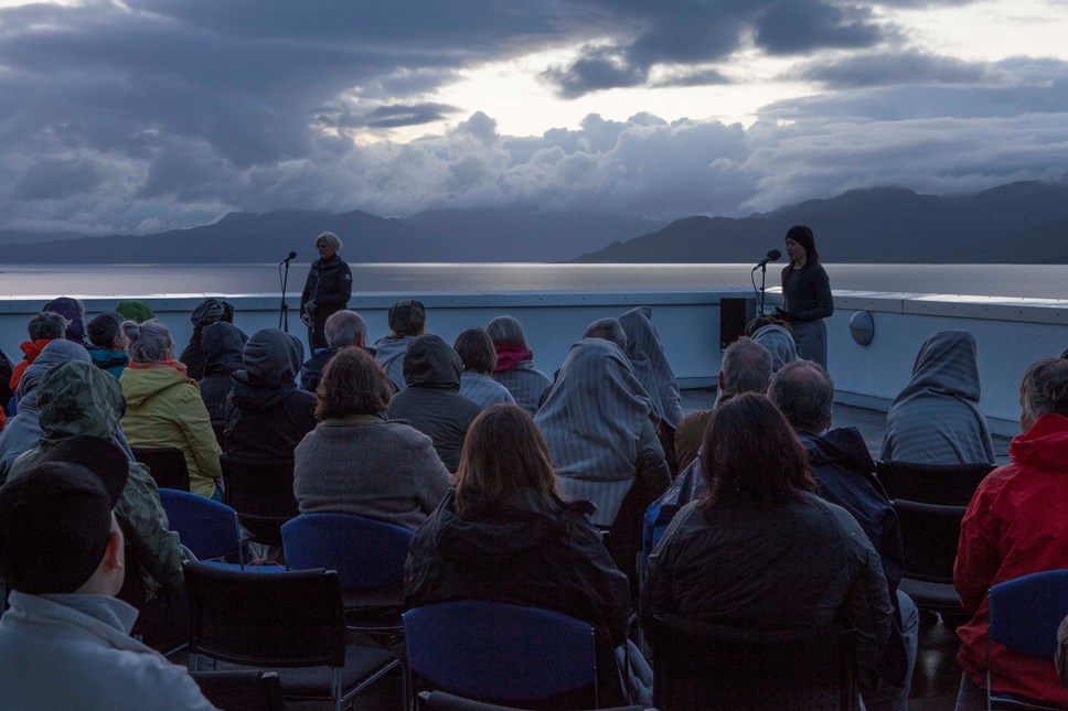 Atlas Arts- Ragadawn Caroline Bergvall installation shot atSabhal Mòr Ostaig Skye 2018