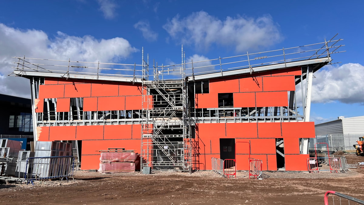 Build progression of the University of Cumbria's Barrow campus