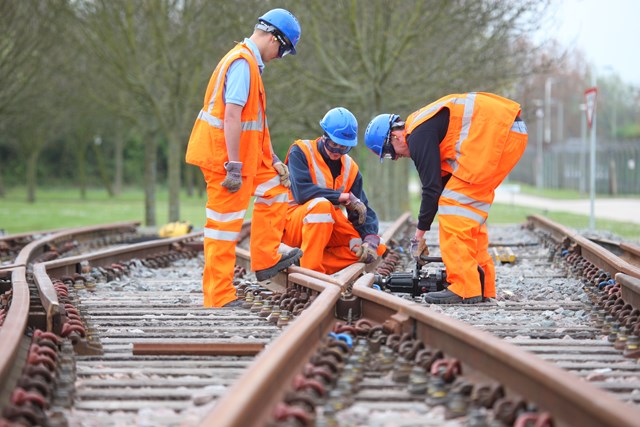 YOUNG APPRENTICES IN WALES MAKE THEIR MARK ON THE RAILWAY: Apprentices on the learning track 003