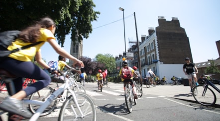 Stoke Newington Church Street reclaimed by children during Bike Around the Borough
