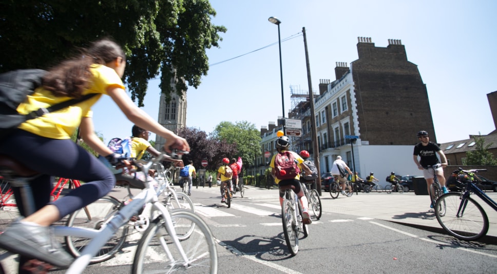 Stoke Newington Church Street reclaimed by children during Bike Around the Borough