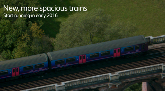 VIDEO: Brighton to London Bridge - stunning new helicopter footage shows improvements taking shape thanks to massive Thameslink railway upgrade: Aerial photo of a train on the Ouse Valley Viaduct in August 2014