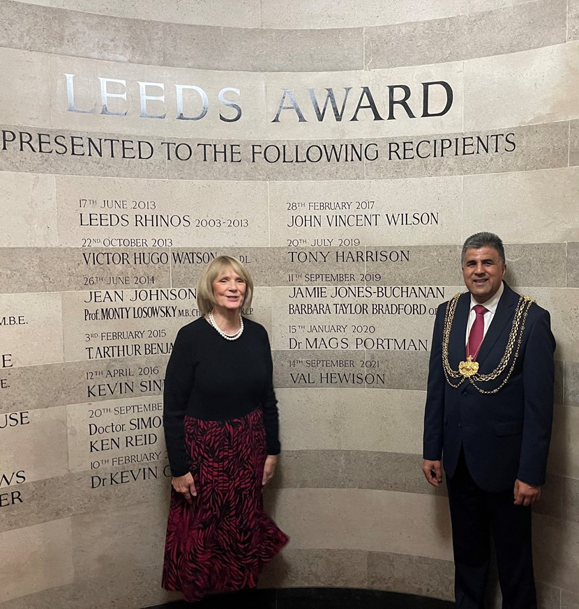 Former CEO of Carers Leeds, Val Hewison receives prestigious Leeds Award: Val Hewison