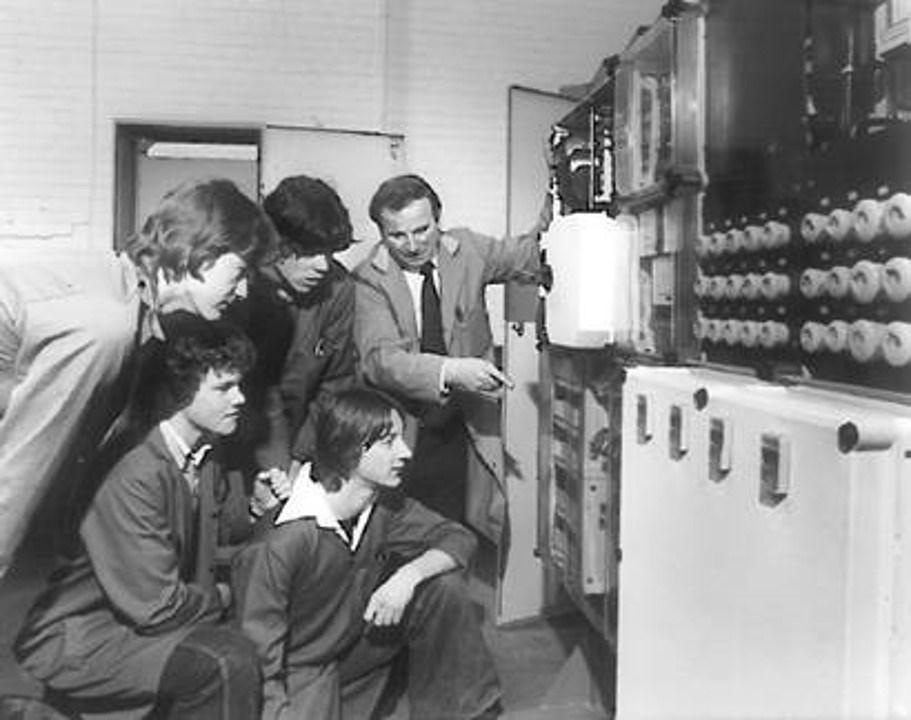 Siemens apprentices 1978 - top row LtoR -Steve Holmes Dave Pickles - bottom row - Alan Norbury and Rick Bason