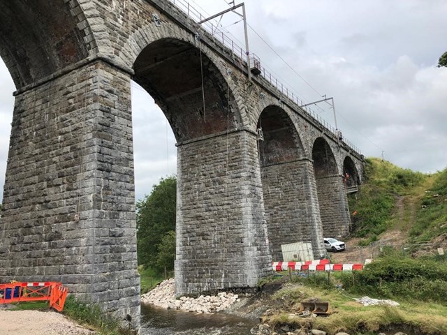 Docker Garths viaduct during the improvement work August 2019