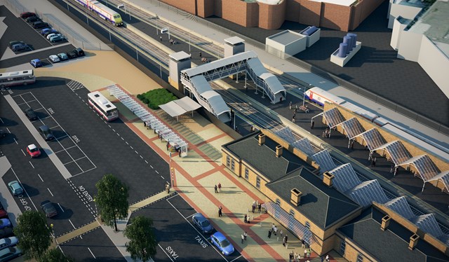 NEW LOOK LOUGHBOROUGH STATION UNVEILED: CGI - completed Loughborough station