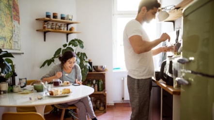couple in kitchen