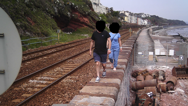 Spike in people using railway line as walking route in Dawlish: Dawlish trespass 1