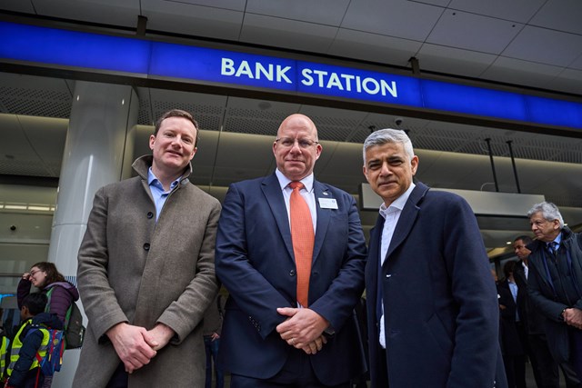 TfL Image - Deputy Mayor Seb Dance, TfL Commissioner Andy Lord and Mayor Sadiq Khan