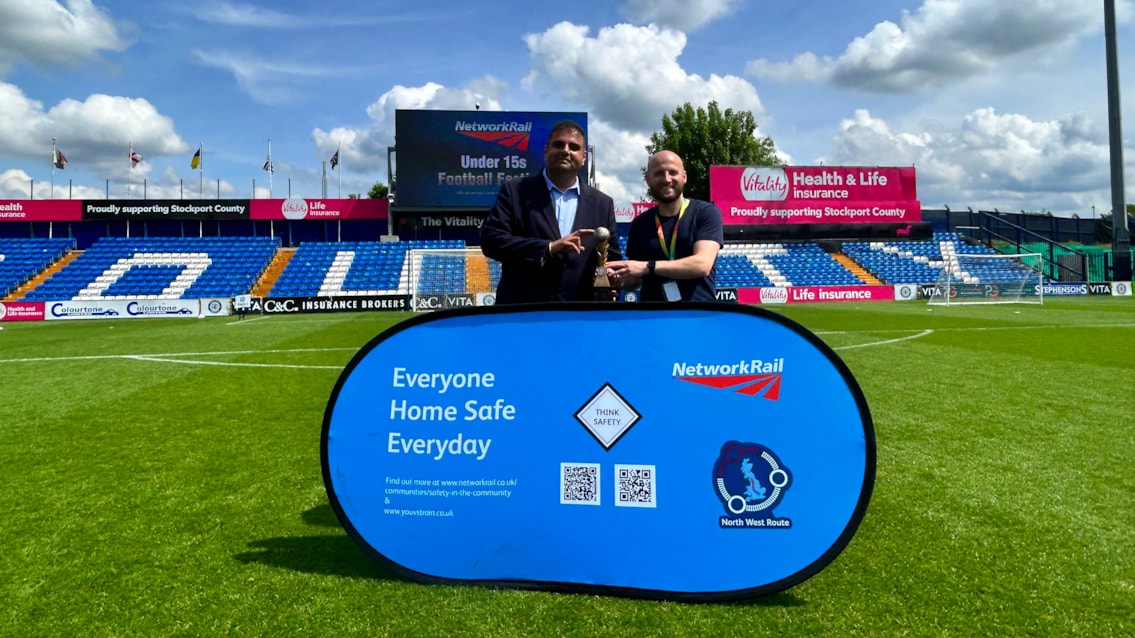 Navendu Mishra MP with community safety manager Chris McLaughlin