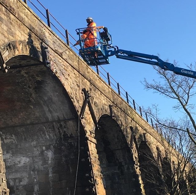 Capernwray viaduct jet washing March 2019