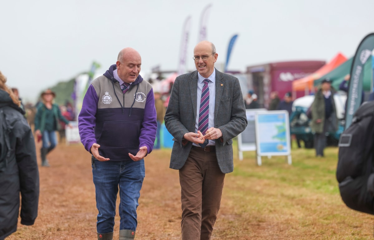 John Davies and Cabinet Minister for Rural Resilience and Sustainability, Llyr Gruffydd