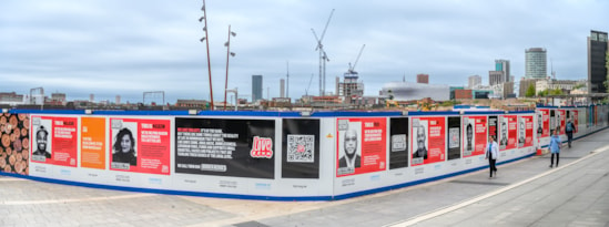 HS2's Love Brum hoardings around Curzzon Street Station site