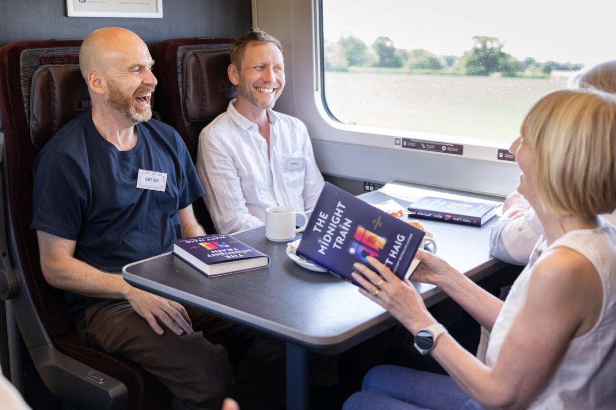 Matt Haig and Book Group - on train book club 3