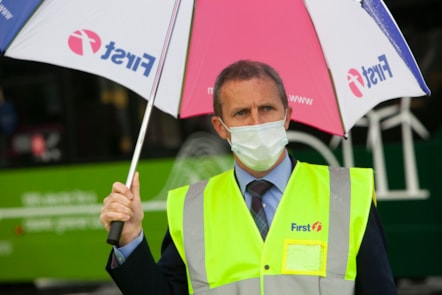 Michael Mathieson MSP gets a tour of new EV charging hub site at First Bus' flagship Caledonia Depot