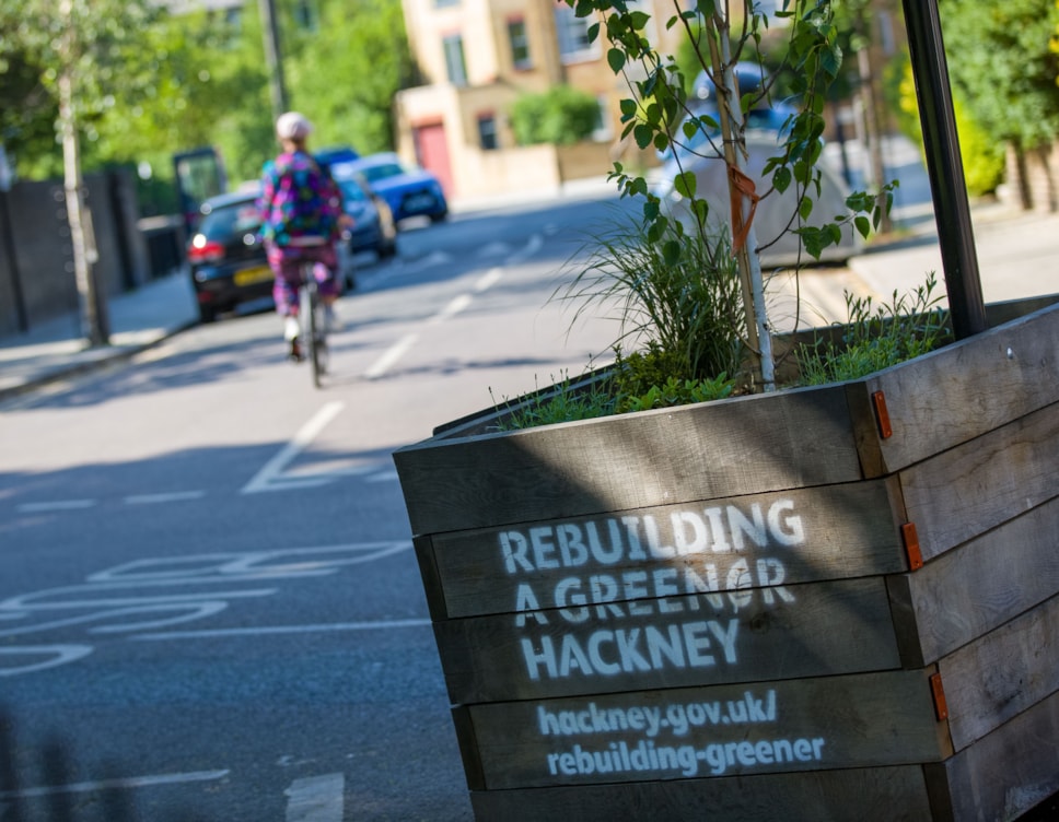 Rebuilding a greener Hackney planter in the London Fields low traffic neighbourhood