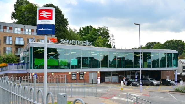 Major upgrade of lifts at Sevenoaks station continues: Sevenoaks station view from car park cropped
