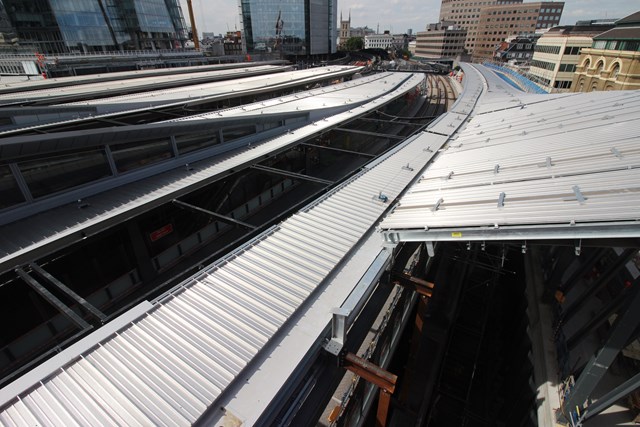 London Bridge canopy: The landmark canopy at London Bridge is nearly complete