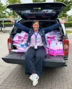 Clothes on their way to being donated to the Edinburgh School Uniform Bank