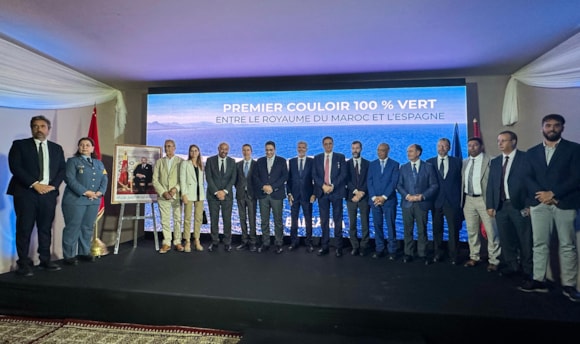 La naviera española Baleària presenta en Tánger el proyecto de dos ‘fast ferries’ 100% eléctricos de cero emisiones que realizarán la ruta con Tarifa a partir de 2027: Baleària presentación Tánger ruta Tarifa