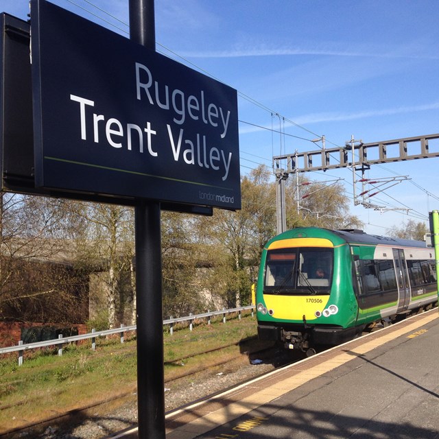 Upgrade means Tame Bridge Parkway to Rugeley Trent Valley line to close for three Sundays: Rugeley Trent Valley - Chase line electrification
