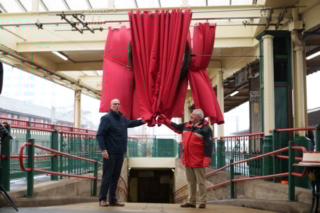 Carnforth station clock unveiling (2): Carnforth station clock unveiling (2)