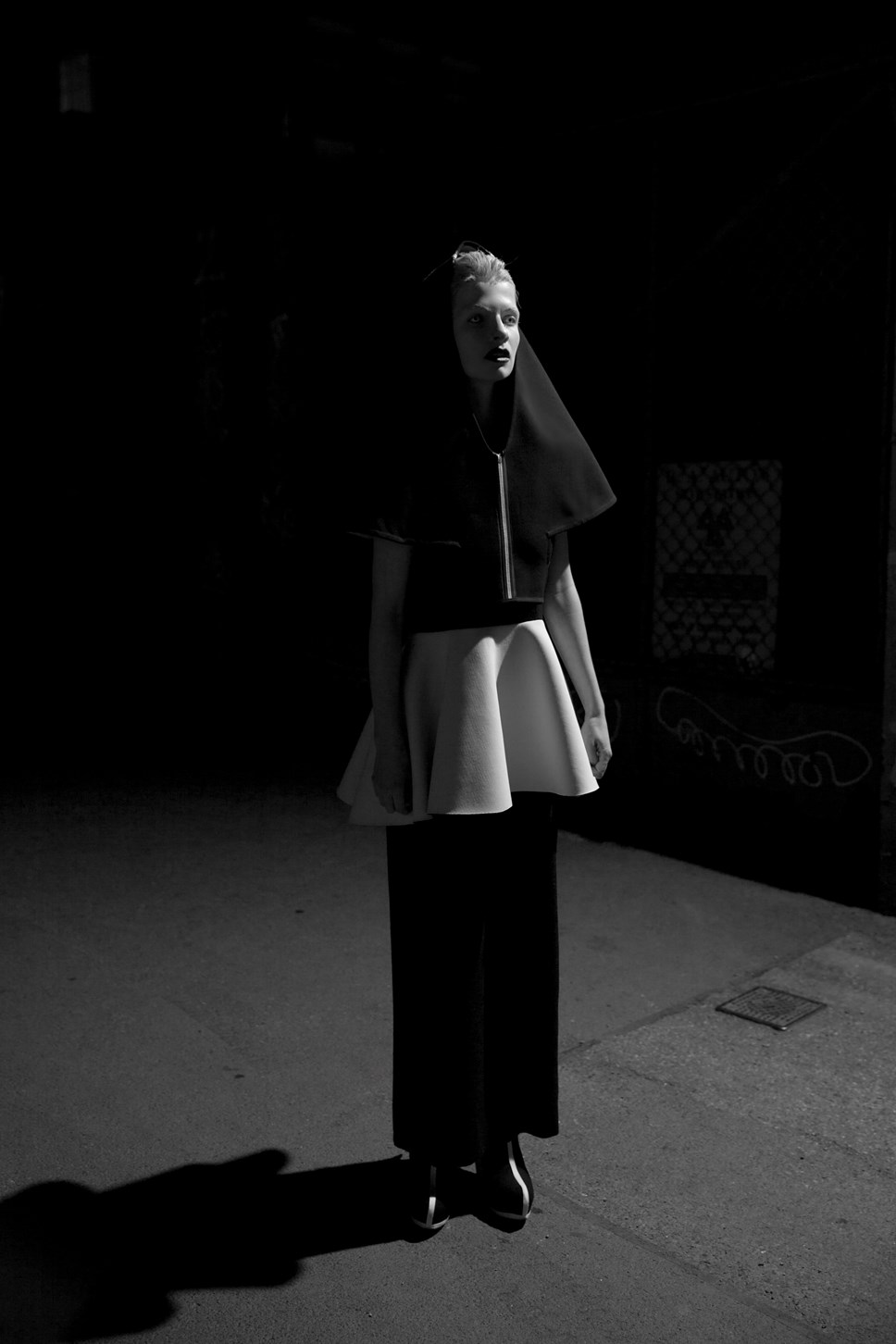 ‘Florence’ hood and ‘Spray’ dress by Cimone, AutumnWinter 2017