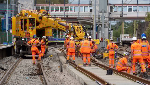 Cheshire rail upgrades complete this August to improve future journeys: Switches and crossings renewal Macclesfield station August 2025