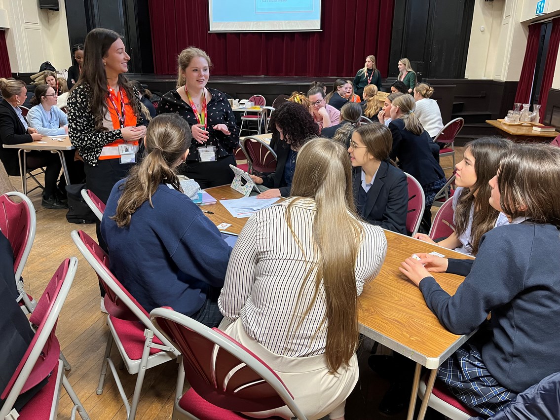 Network Rail colleagues lead a STEM-based mythbuster event at The Mount School (1)