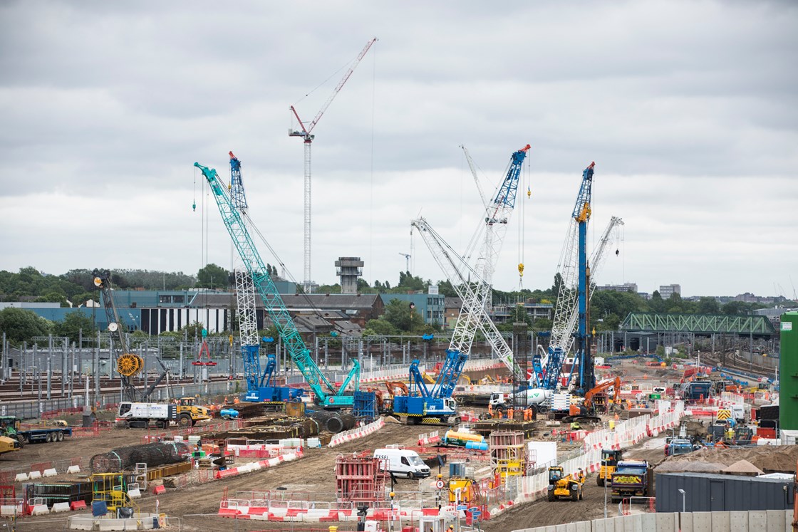 Construction progress at Old Oak Common station site-4