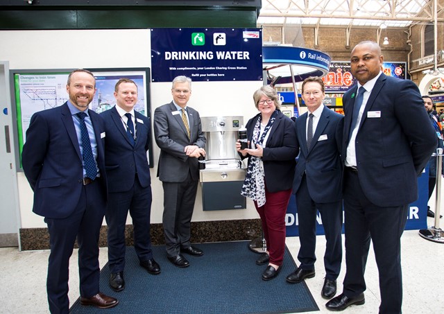 Water fountain at Charing Cross